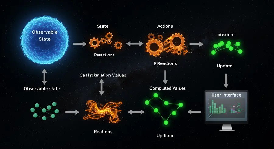 MobX Data Flow Diagram