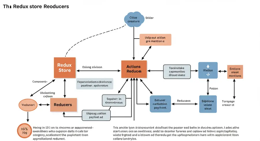 Redux Store, Actions, and Reducers Diagram