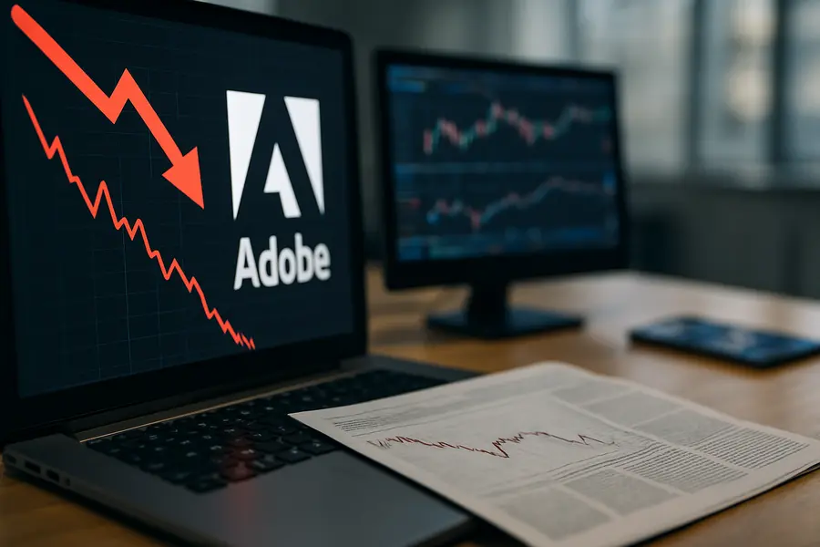 Adobe Falls 4% as AI-Disruption Fears Overshadow Record Q2 2026