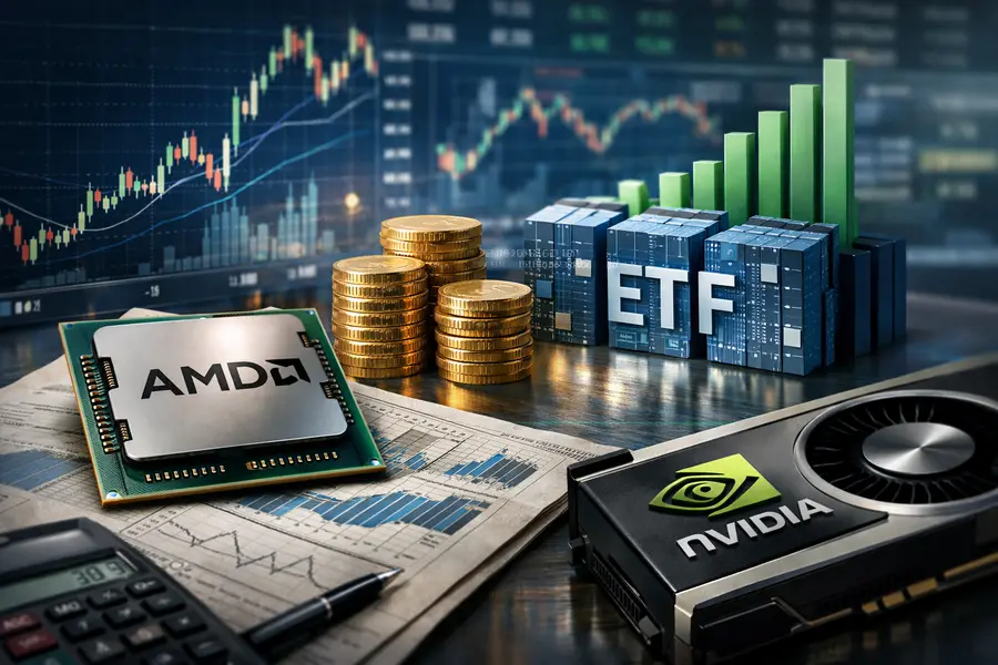 AMD Stock Tops SOXX, Edges Nvidia in $45B ETF