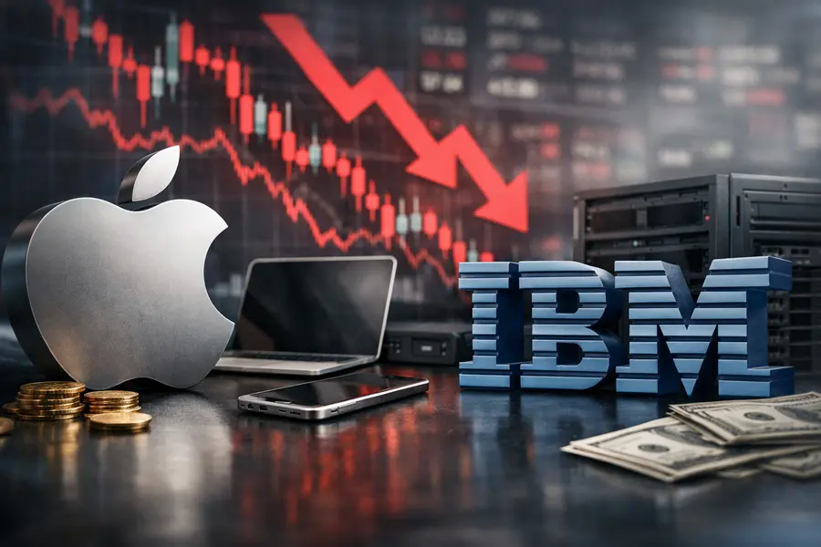Apple, IBM Downgraded on Valuation and Hardware Slump