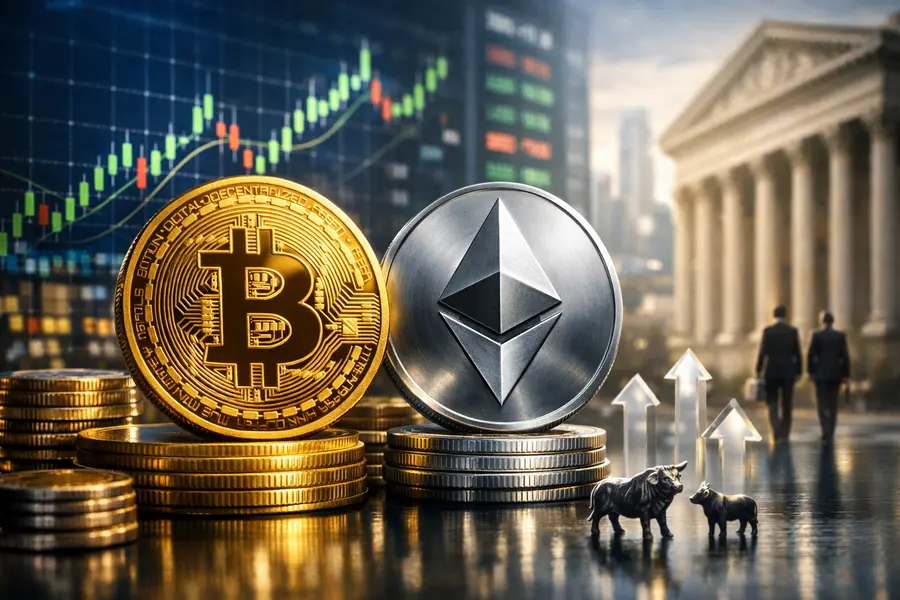 Bitcoin, Ethereum Rise on Institutional Surge