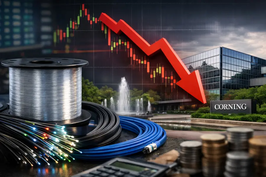 Corning GLW Falls 16% as Optical Fiber Growth Slows