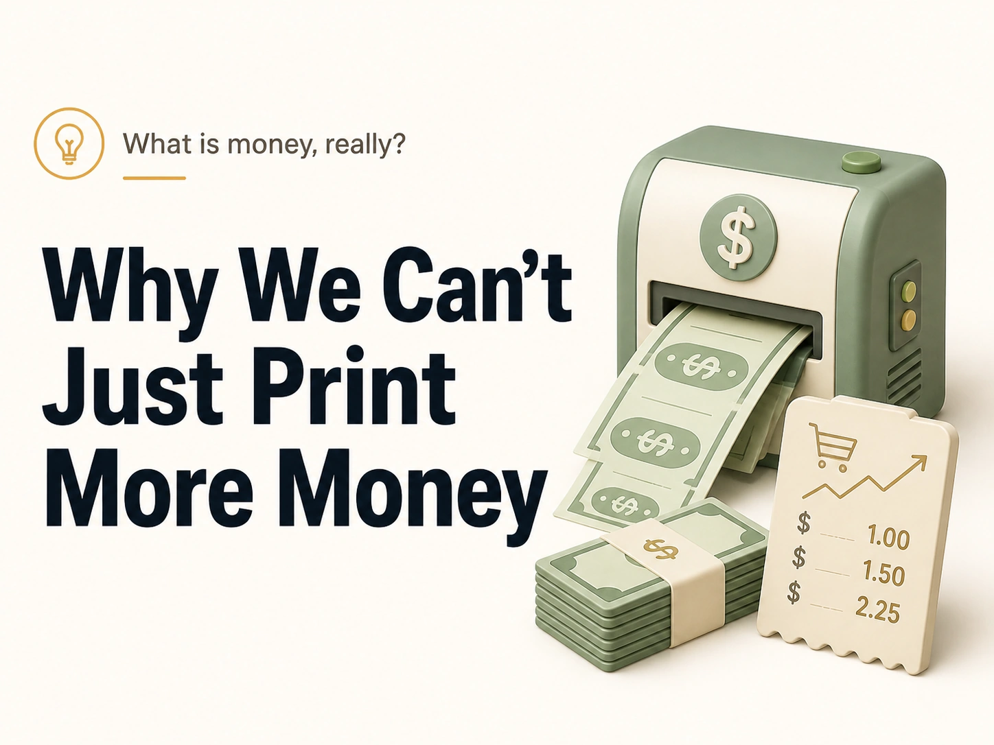 Why We Can't Just Print More Money