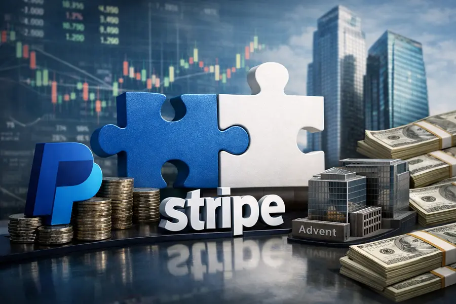 PYPL Surges 21% on $53B Stripe-Advent Buyout Bid