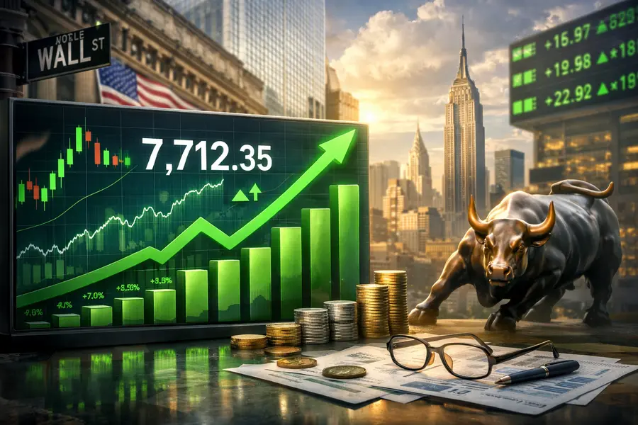 S&P 500 at 7,712 Targets All-Time High on Broad Advance