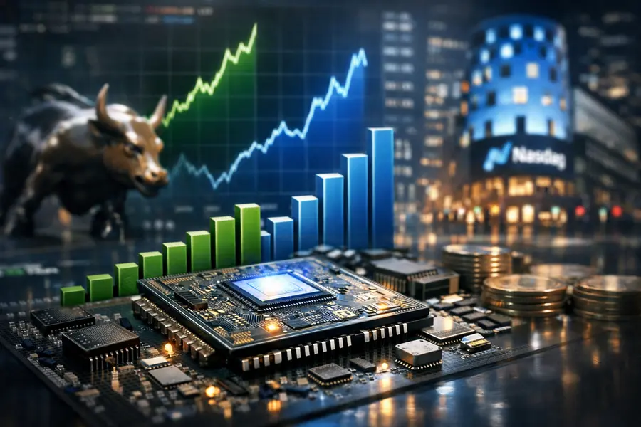 S&P 500, Nasdaq-100 Scale Records on Chip Stock Rally