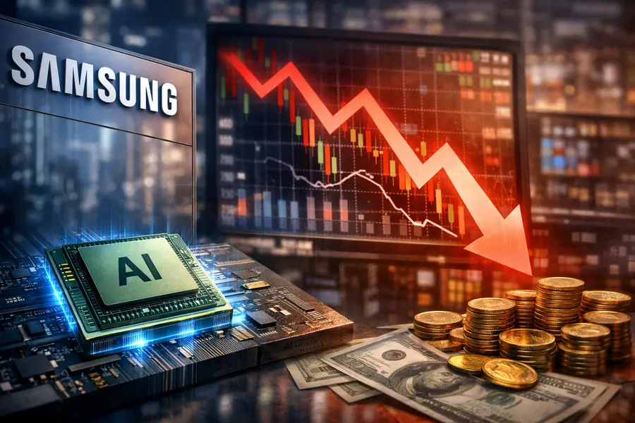Samsung Drops 10% Despite Record Profit on AI Chip Fears