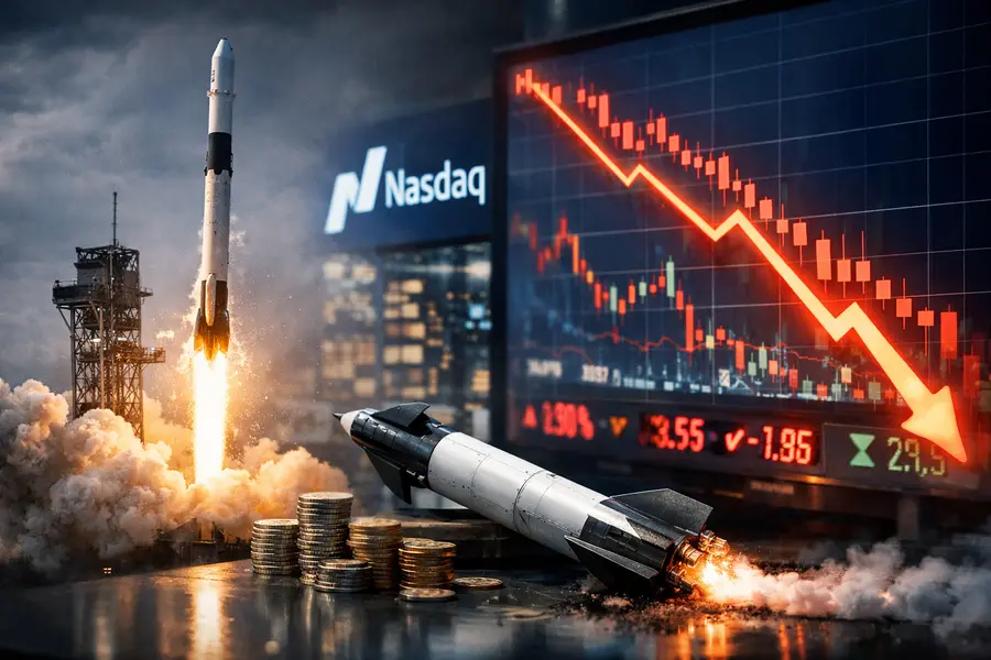 SPCX Nasdaq-100 Entry Triggers Sharp SpaceX Correction
