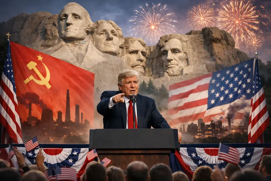 Trump Attacks Socialism at Mt. Rushmore for America 250