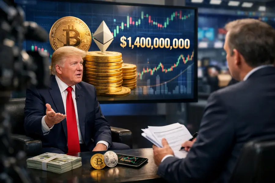 Trump Defends $1.4B Crypto Gains in CNBC Interview