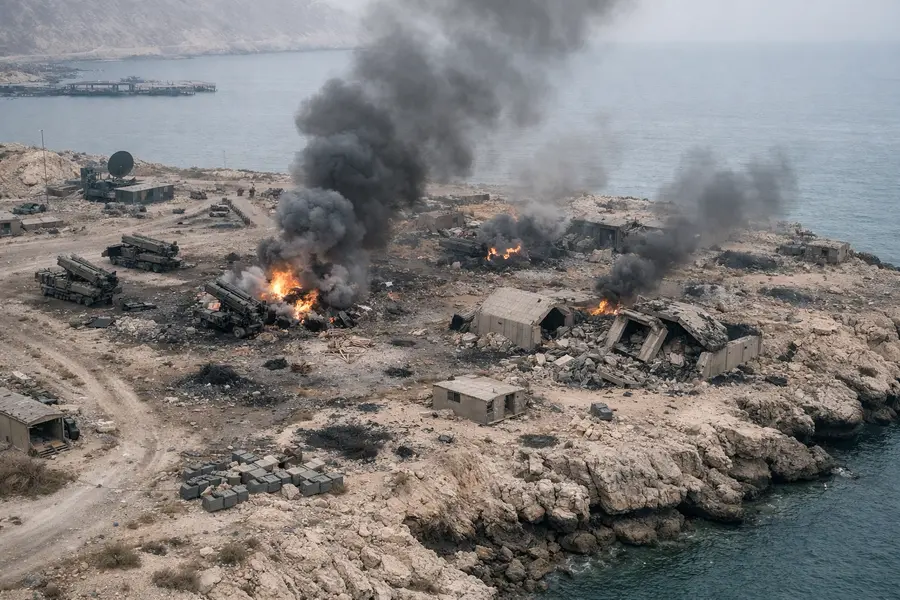 U.S. Strikes IRGC Rocket Sites on Larak Island