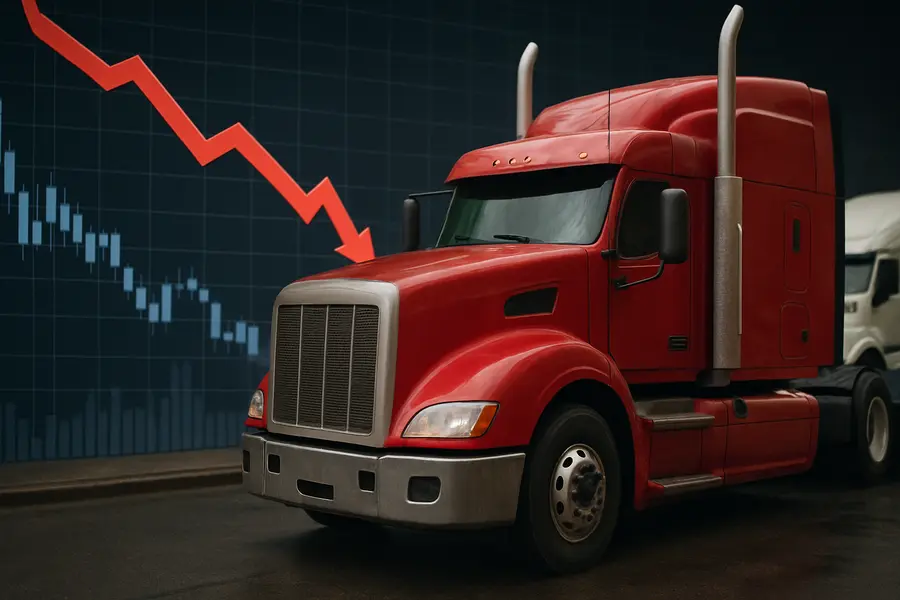 US Heavy Truck Sales Fall, Signal Recession Risk